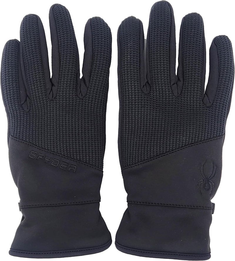 Spyder Core Conduct Gloves Touchscreen Compatible, Leather Palm Patch, 360 Degree Stretch, Sweater Knit Bonded - Image 3